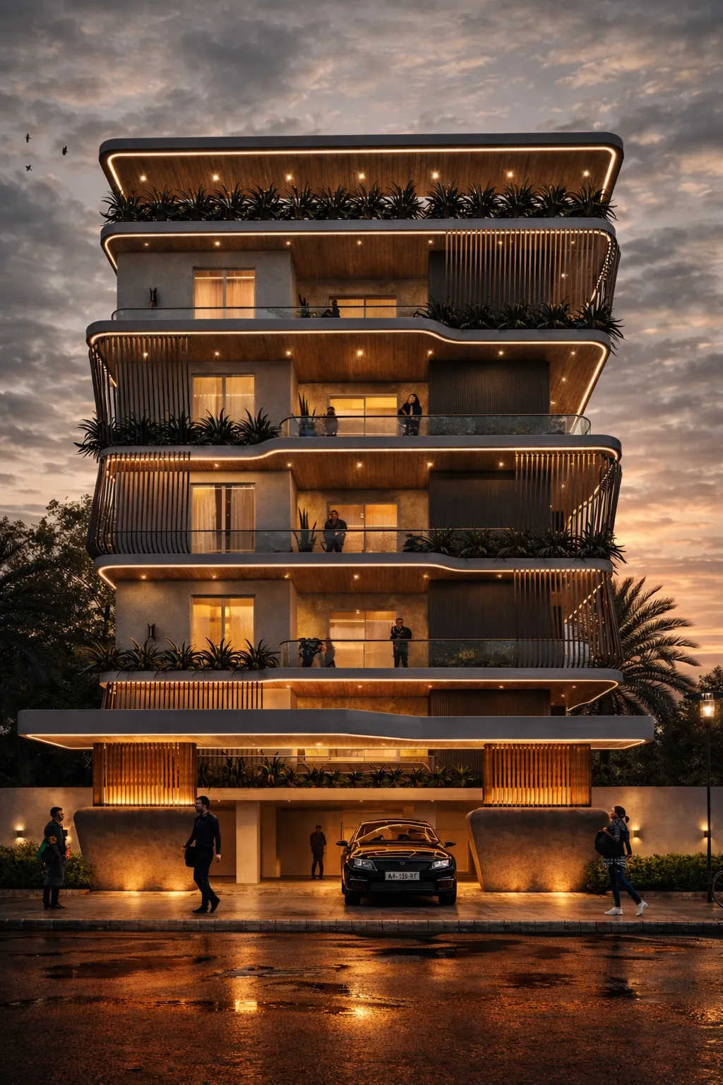 Twilight Elegance: Evening View